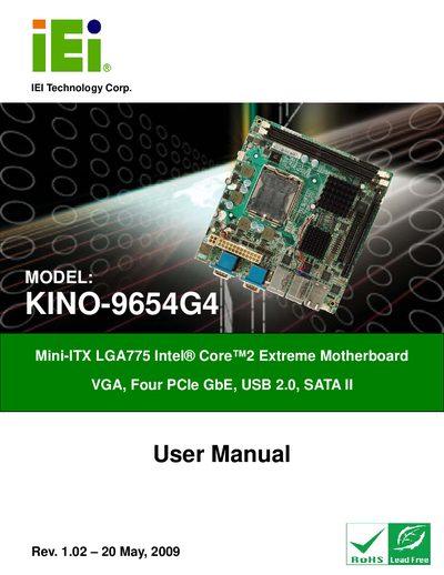 IEI KINO-9654G4 Motherboard User Manual