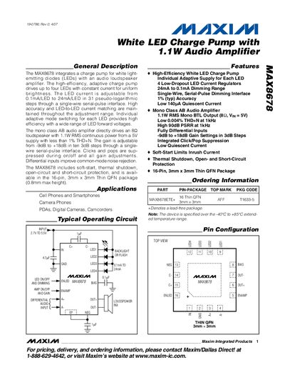 Maxim MAX8678 Datasheet - cover page