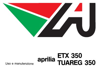 Aprilia ETX 350/TUAREG 4T Use and Maintenance Manual - cover page
