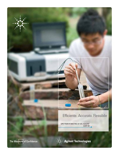 Agilent Cary 60 UV-Vis Spectrophotometer Product Brochure - cover page