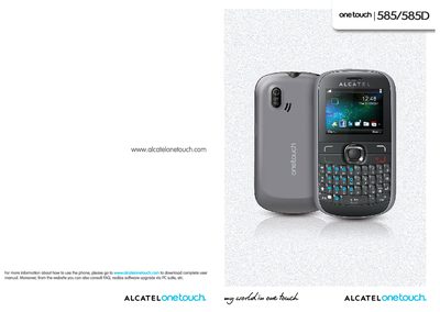 Alcatel OneTouch 585/585D User Manual - cover page