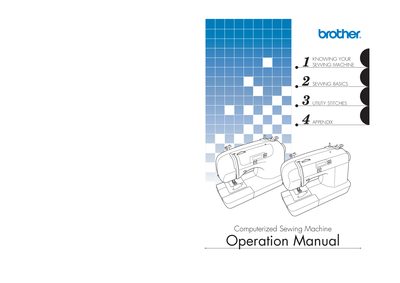 Brother 885-S33/S34/S36/S37 Computerized Sewing Machine Operation Manual - cover page