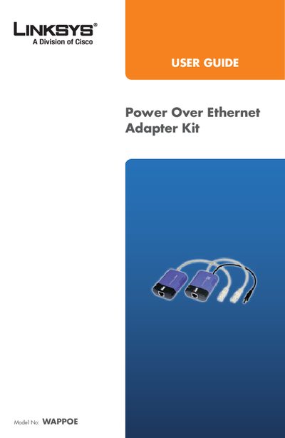 Linksys WAPPOE Power Over Ethernet Adapter Kit User Manual - cover page