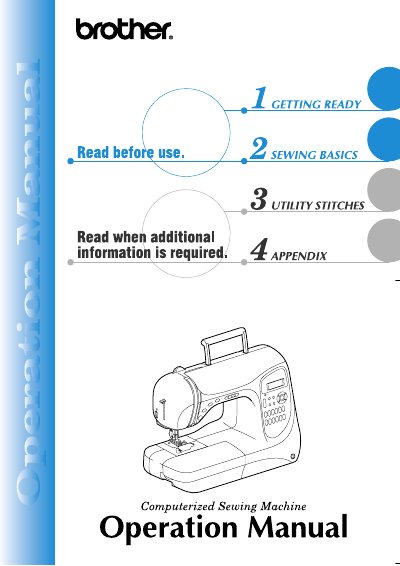 Brother NX-400 Computerized Sewing Machine Operation Manual