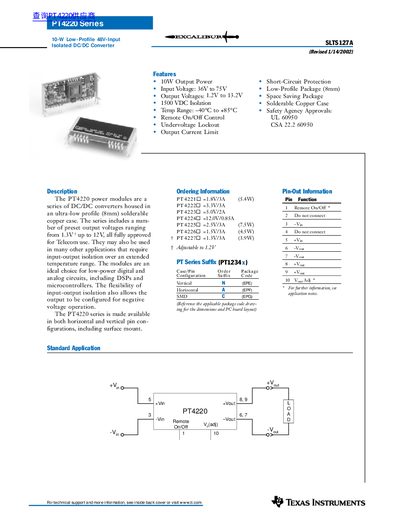 TEXAS INSTRUMENTS SLTS127A Data Sheet - cover page