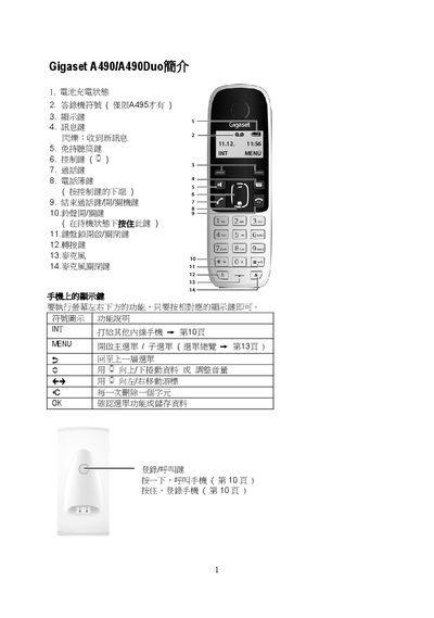 Gigaset A490/A490Duo Phone User Manual