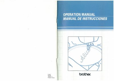 Brother Sewing Machine Operation Manual - cover page