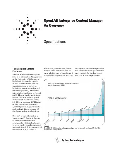 Agilent OpenLAB Enterprise Content Manager Overview Manual - cover page