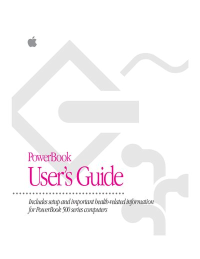 Apple PowerBook 500 Series User's Guide - cover page