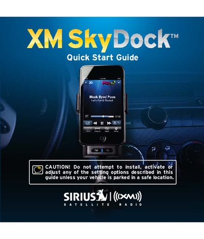 Sirius XM Radio Inc. XM SkyDock Quick Start Guide - cover page