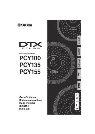 Yamaha PCY100/PCY135/PCY155 Electronic Drum Pad Owner's Manual