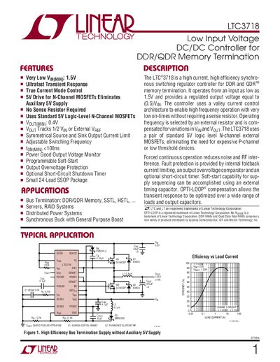 Linear Technology LTC3718 Datasheet - cover page