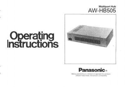 Panasonic AW-HB505 Multiport Hub User Manual - cover page