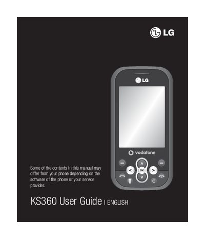 LG KS360 User Manual - cover page