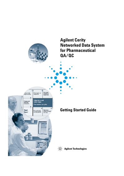 Agilent Cerity Networked Data System for Pharmaceutical QA/QC Getting Started Guide - cover page