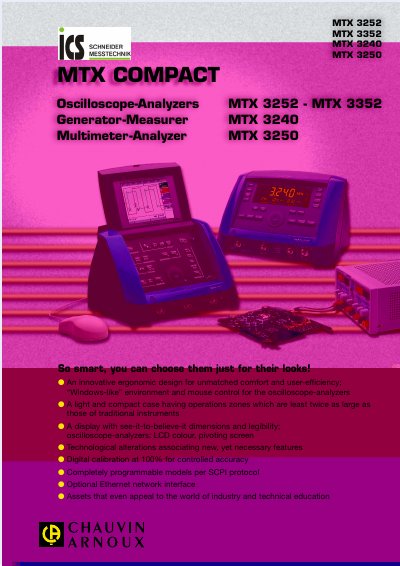 Metrix MTX 3252/3352/3240/3250 Compact Series User Manual