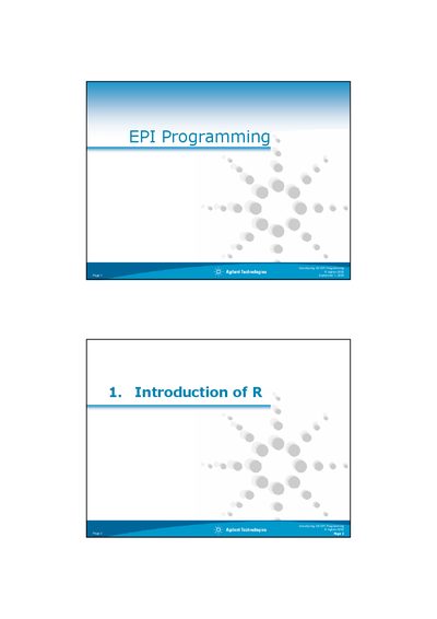 Agilent GeneSpring GX EPI Programming Training Manual - cover page