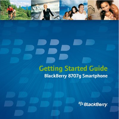 BlackBerry 8707g Smartphone Getting Started Guide - cover page