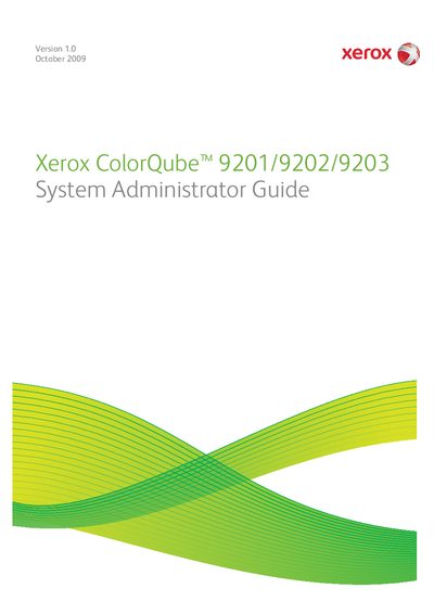 Xerox ColorQube 9201/9202/9203 System Administrator Guide - cover page