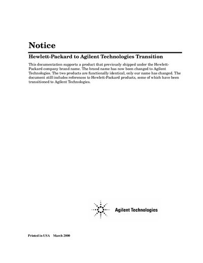 Agilent 8510 Pulsed‑RF Network Analyzer User Guide