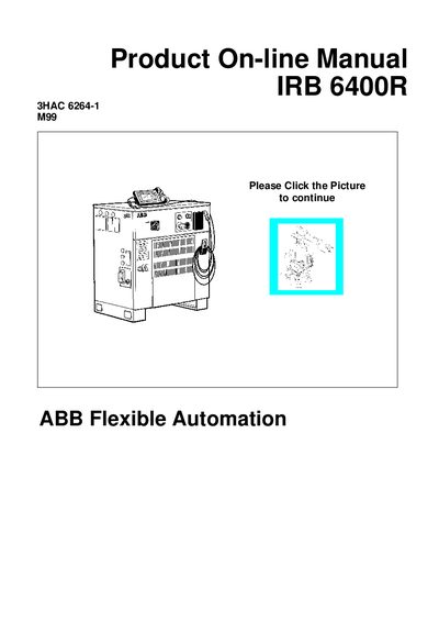 ABB IRB 6400R Robot Service Manual - cover page