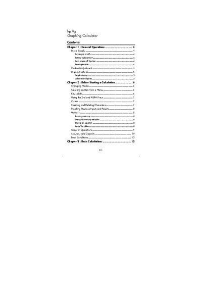 HP 9g Graphing Calculator User Manual - cover page