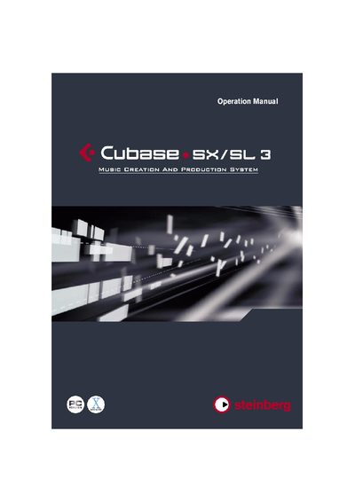 Steinberg Cubase SX/SL 3 Operation Manual - cover page