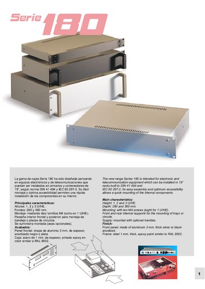 BOSS Serie 180 Enclosure Product Leaflet - cover page