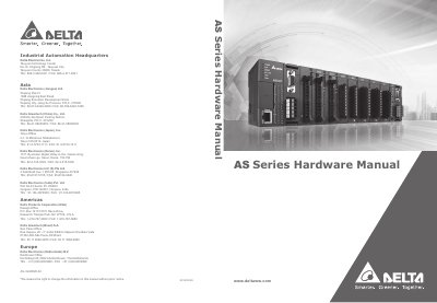 Delta Electronics AS Series Hardware Manual - cover page