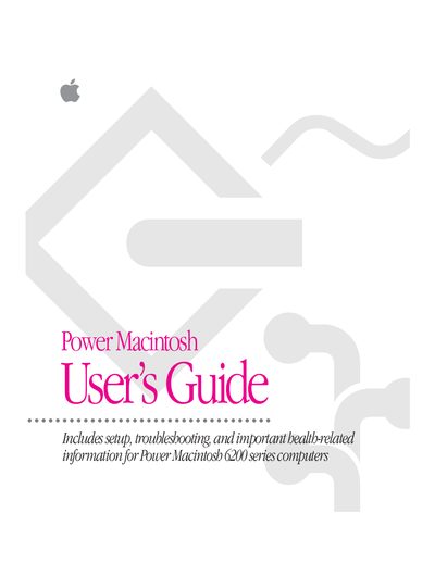 Apple Power Macintosh 6200 Series User's Guide - cover page