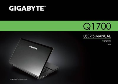 GIGABYTE Q1700 Series Notebook User Manual