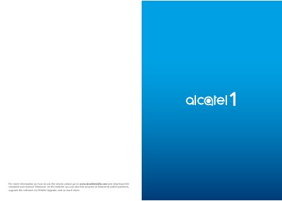 Alcatel 1 5033O User Manual - cover page