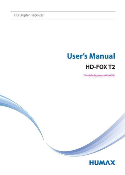 Humax HD-FOX T2 User Manual - cover page
