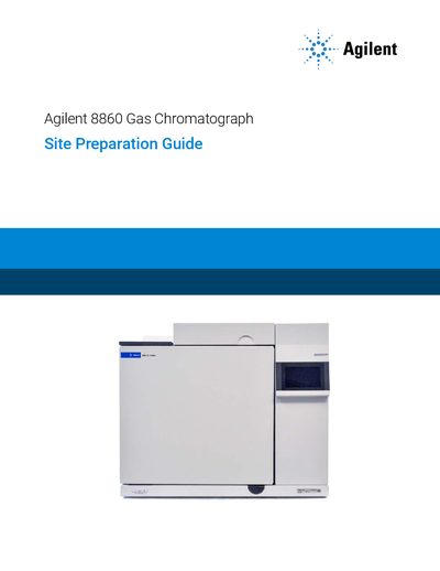 Agilent 8860 Gas Chromatograph Site Preparation Guide - cover page