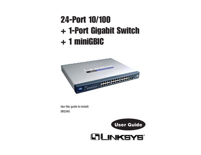 Linksys SR224G 24-Port Switch User Manual - cover page