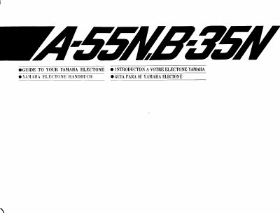 Yamaha A-55N/B-35N Electone User Manual - cover page