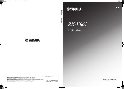 Yamaha RX-V661 AV Receiver Owner's Manual - cover page