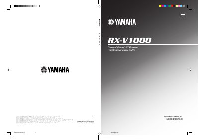 Yamaha RX-V1000 Owner's Manual
