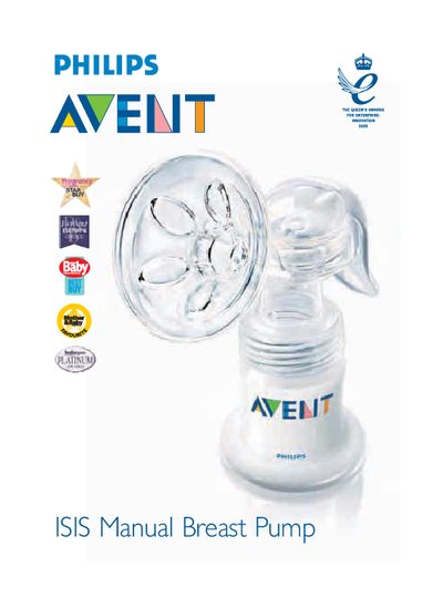 Philips AVENT ISIS Manual Breast Pump User Manual - cover page