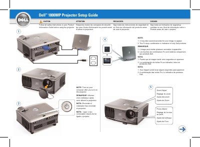 Dell 1800MP Projector Setup Guide - cover page