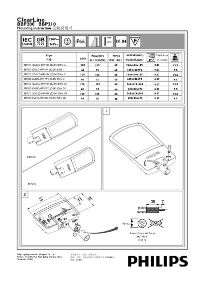 Philips ClearLine BBP200/210 Installation Manual - cover page