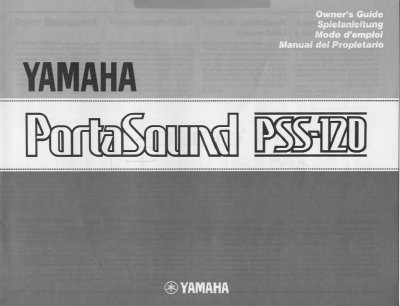 Yamaha PSS-120 PortaSound Keyboard User Manual - cover page
