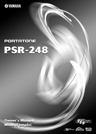 Yamaha PSR-248 Owner's Manual - cover page