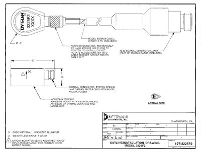 Dytran 3225F2 Miniature IEPE Accelerometer Handbook - cover page