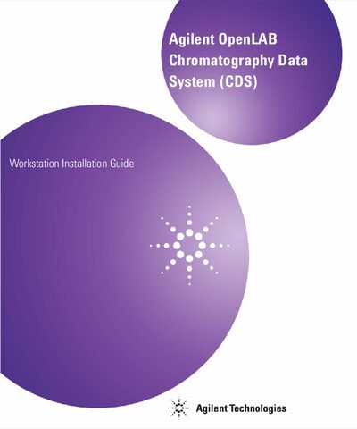 Agilent OpenLAB CDS Workstation Installation Guide - cover page