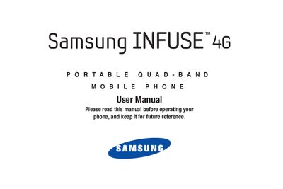 Samsung INFUSE 4G User Manual - cover page