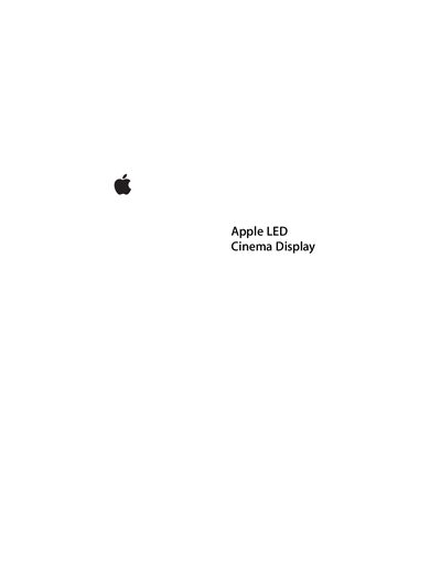 Apple LED Cinema Display User Manual - cover page