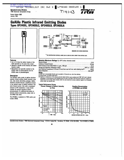 TRW OP240SL/CP240SLC/OP240SLB/OP240SLA handbook - cover page