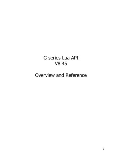 Razer G-Series Lua API V8.45 Overview and Reference - cover page