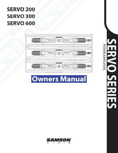 Samson SERVO 200/300/600 User Manual